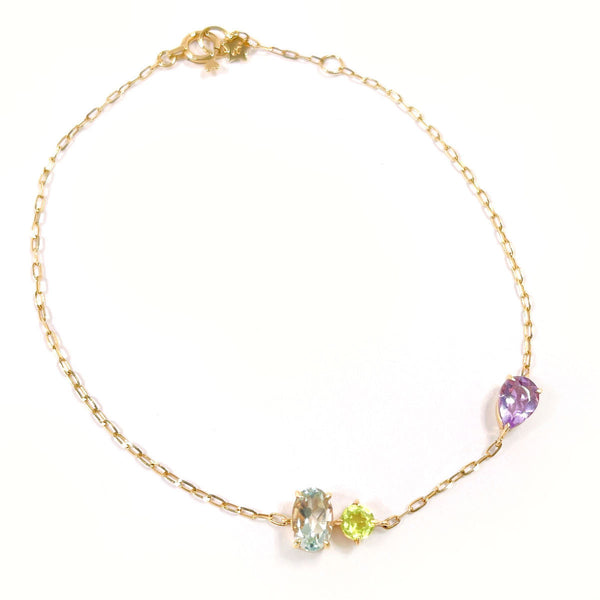 STAR JEWELRY bracelet 2JU0302 K10 yellow gold/Peridot/Green quartz gold Women Second hand