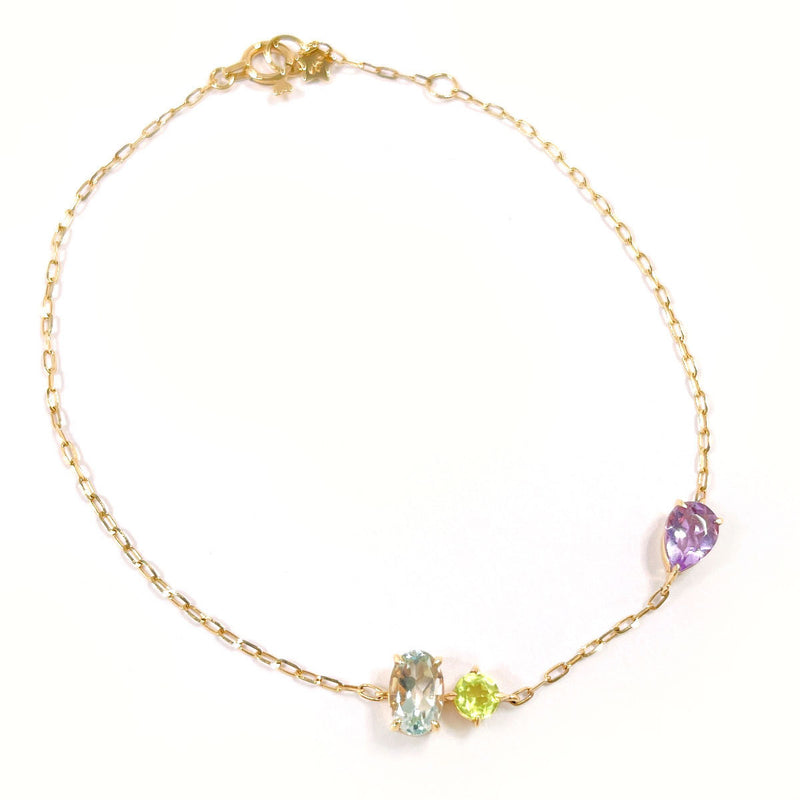 STAR JEWELRY bracelet 2JU0302 K10 yellow gold/Peridot/Green quartz gold Women Second hand