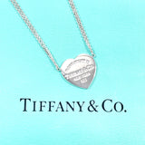 TIFFANY&Co. Necklace Heart Tag Double Chain Return to Silver925 Silver Women Second hand