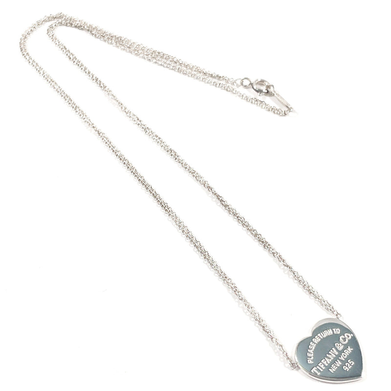 TIFFANY&Co. Necklace Heart Tag Double Chain Return to Silver925 Silver Women Second hand
