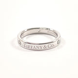 TIFFANY&Co. Ring 60001883 Flat band ring Pt950Platinum/diamond #US 4 3/4 Silver Women Second hand