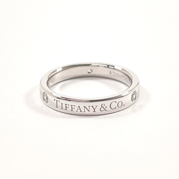 TIFFANY&Co. Ring 60001883 Flat band ring Pt950Platinum/diamond #US 4 3/4 Silver Women Second hand
