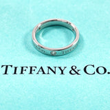 TIFFANY&Co. Ring 60001883 Flat band ring Pt950Platinum/diamond #US 4 3/4 Silver Women Second hand