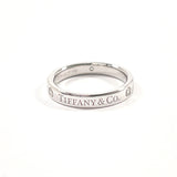 TIFFANY&Co. Ring 60001883 Flat band ring Pt950Platinum/diamond #US 4 3/4 Silver Women Second hand