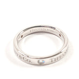 TIFFANY&Co. Ring 60001883 Flat band ring Pt950Platinum/diamond #US 4 3/4 Silver Women Second hand