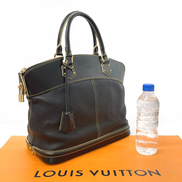 LOUIS VUITTON Handbag M91875 Lock It MM Suhari leather Black Women Second hand