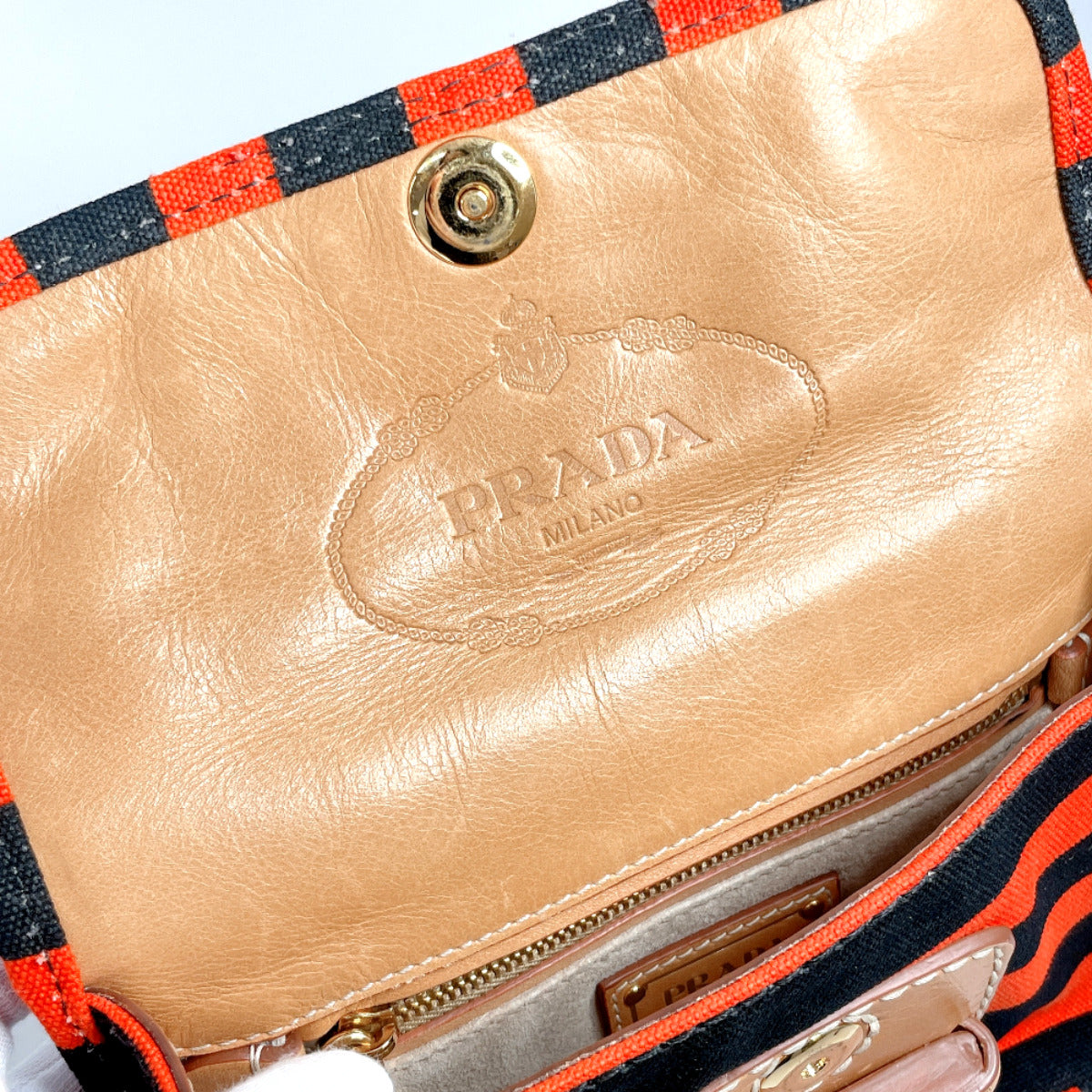 PRADA プラダ ショルダーバッグ BT0785 キャンバス ブラック ブラック レディース 中古 PRADA Shoulder Bag BT0785 canvas Black Black Women Second hand