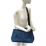 PRADA Tote Bag B2642B Canapa M 2WAY denim blue Women Second hand