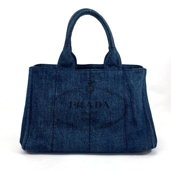 PRADA Tote Bag B1877B Canapa M denim blue Women Second hand