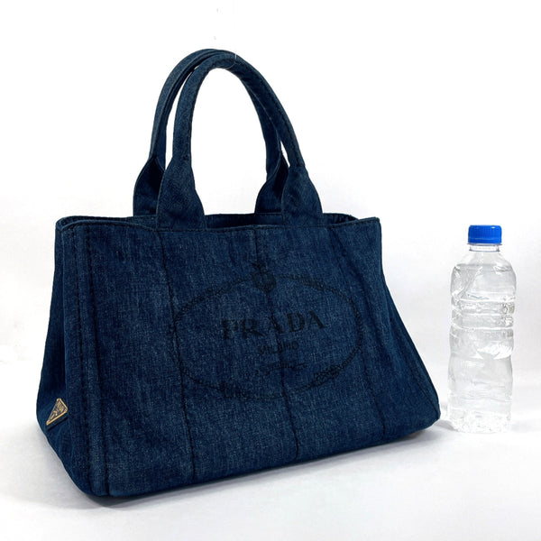 PRADA Tote Bag B1877B Canapa M denim blue Women Second hand