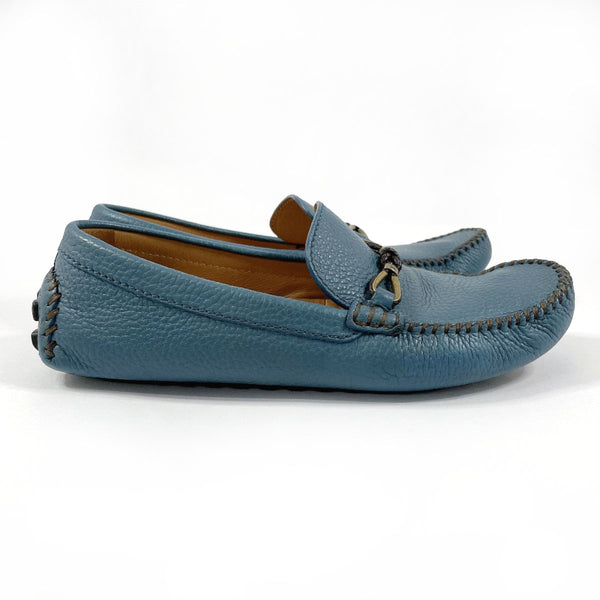 LOUIS VUITTON loafers Raspail Line leather blue mens Second hand