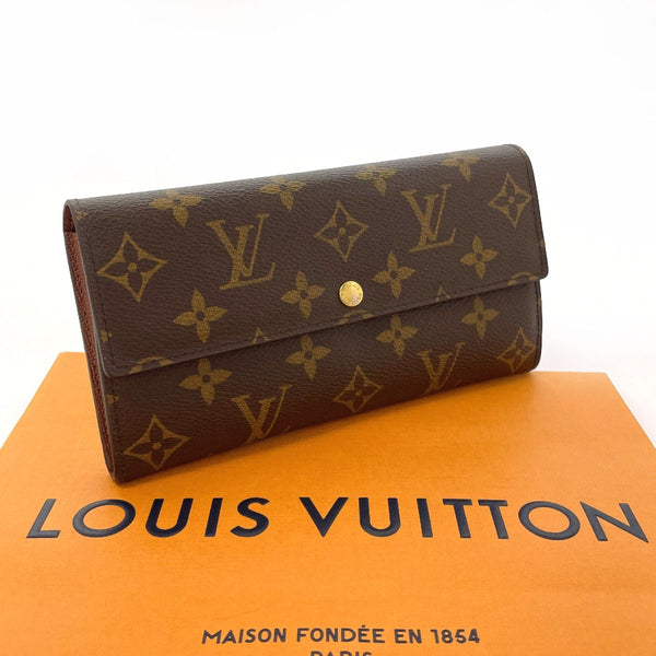 LOUIS VUITTON purse M61734 Portefeuille Sarah Monogram canvas Brown unisex Second hand