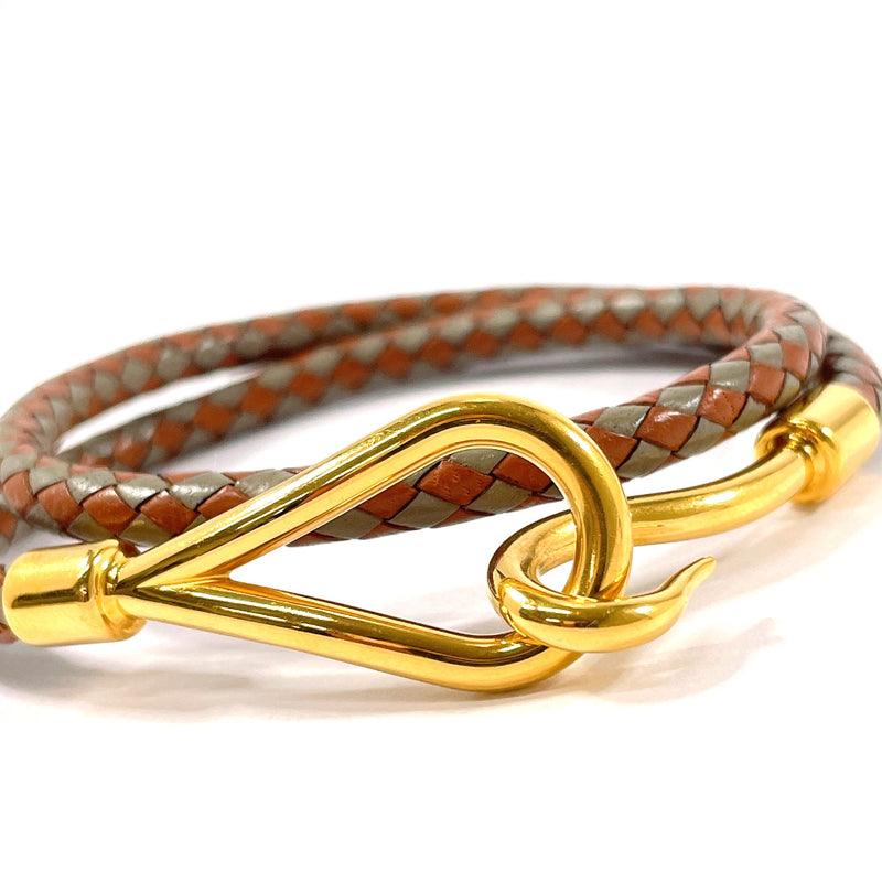 HERMES bracelet jumbo 2WAY leather Brown unisex Second hand