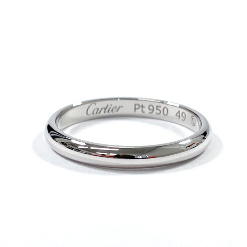CARTIER Ring 1895 Wedding Ring Pt950Platinum #US 4 3/4 Silver GN5556 Women Second hand