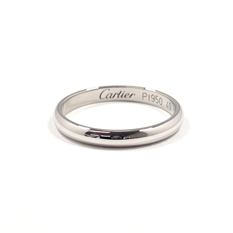 CARTIER Ring 1895 Wedding Ring Pt950Platinum #US 4 3/4 Silver GN5556 Women Second hand