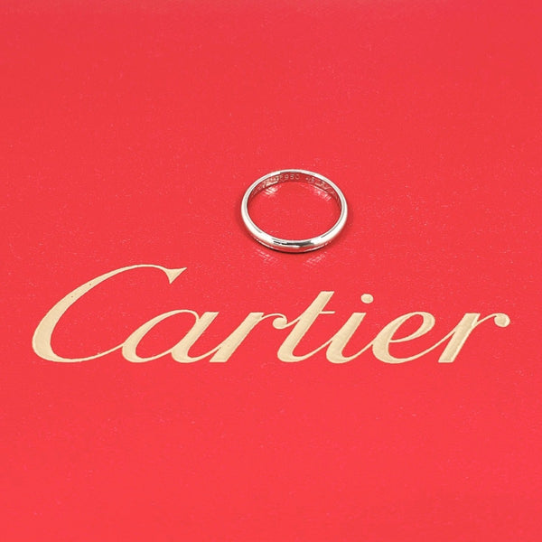 CARTIER Ring 1895 Wedding Ring Pt950Platinum #US 4 3/4 Silver GN5556 Women Second hand