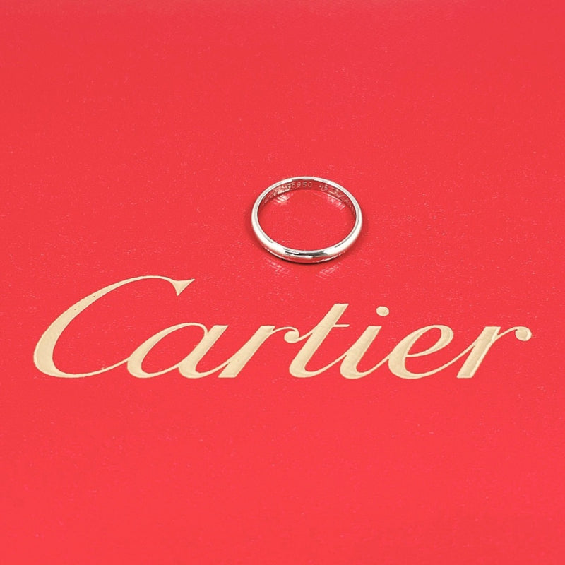 CARTIER Ring 1895 Wedding Ring Pt950Platinum #US 4 3/4 Silver GN5556 Women Second hand