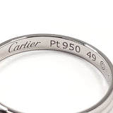 CARTIER Ring 1895 Wedding Ring Pt950Platinum #US 4 3/4 Silver GN5556 Women Second hand