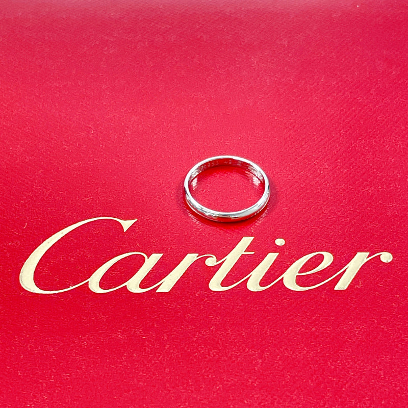 CARTIER Ring 1895 Wedding Ring Pt950Platinum #US 4 3/4 Silver GN5556 Women Second hand