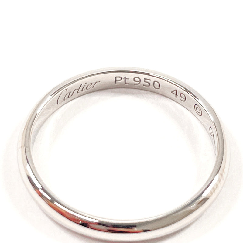 CARTIER Ring 1895 Wedding Ring Pt950Platinum #US 4 3/4 Silver GN5556 Women Second hand