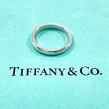 TIFFANY&Co. Ring Stacking band ring Elsa Peretti Pt950Platinum/diamond #US 4 3/4 Silver Women Second hand