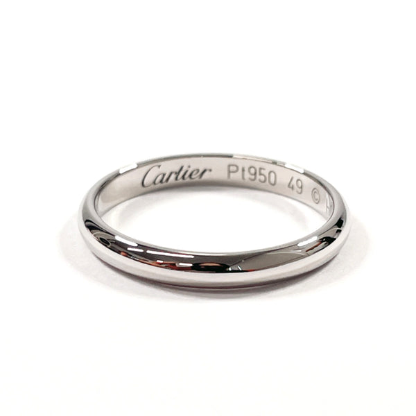 CARTIER Ring 1895 Wedding Ring Pt950Platinum #US 4 3/4 Silver HQ6404 Women Second hand