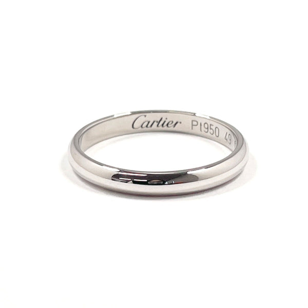 CARTIER Ring 1895 Wedding Ring Pt950Platinum #US 4 3/4 Silver HQ6494 Women Second hand