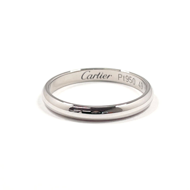 CARTIER Ring 1895 Wedding Ring Pt950Platinum #US 4 3/4 Silver HQ6494 Women Second hand