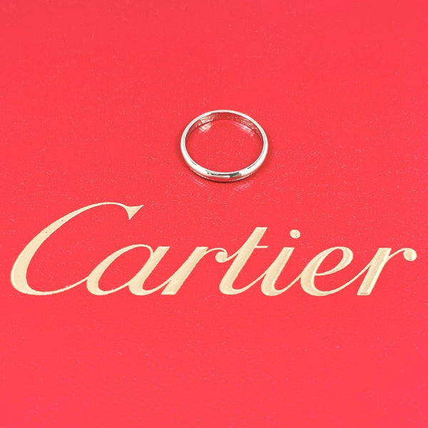 CARTIER Ring 1895 Wedding Ring Pt950Platinum #US 4 3/4 Silver HQ6494 Women Second hand
