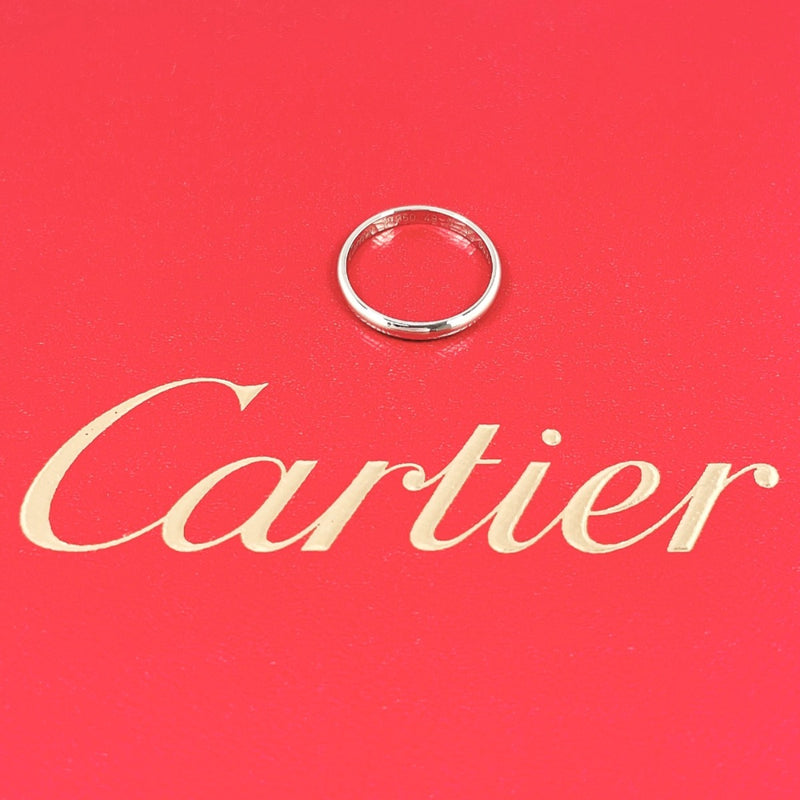 CARTIER Ring 1895 Wedding Ring Pt950Platinum #US 4 3/4 Silver HQ6494 Women Second hand