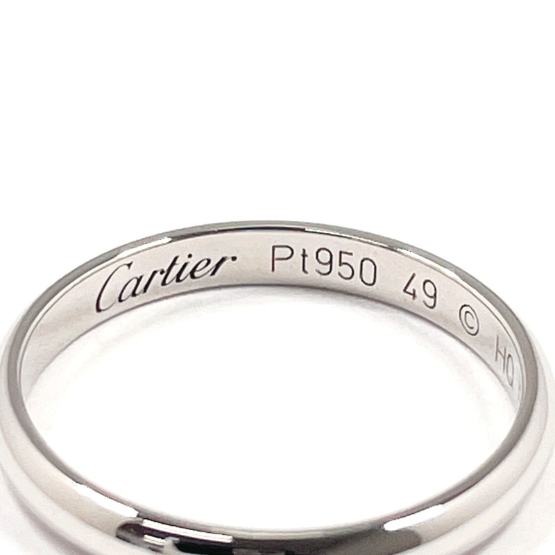 CARTIER Ring 1895 Wedding Ring Pt950Platinum #US 4 3/4 Silver HQ6494 Women Second hand