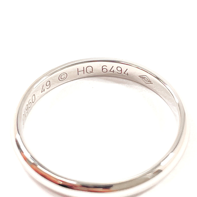 CARTIER Ring 1895 Wedding Ring Pt950Platinum #US 4 3/4 Silver HQ6404 Women Second hand