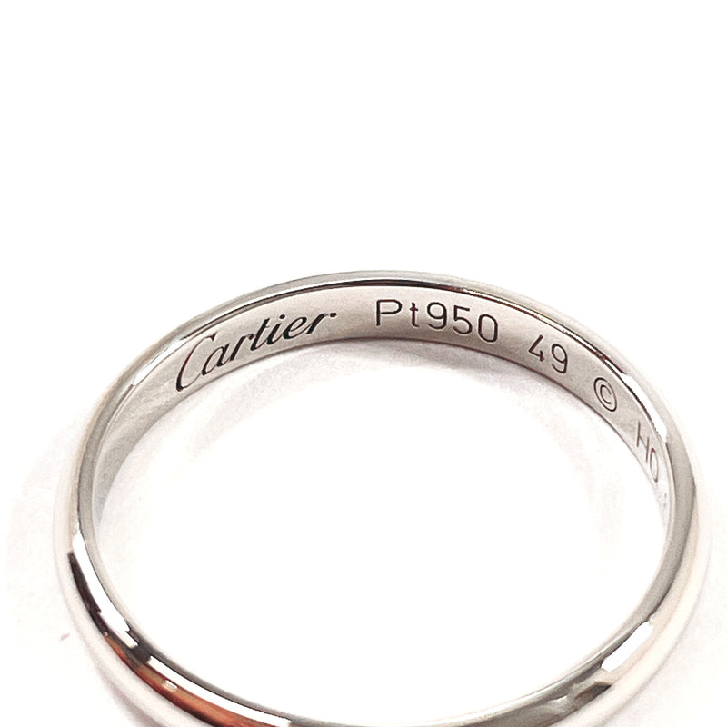 CARTIER Ring 1895 Wedding Ring Pt950Platinum #US 4 3/4 Silver HQ6404 Women Second hand