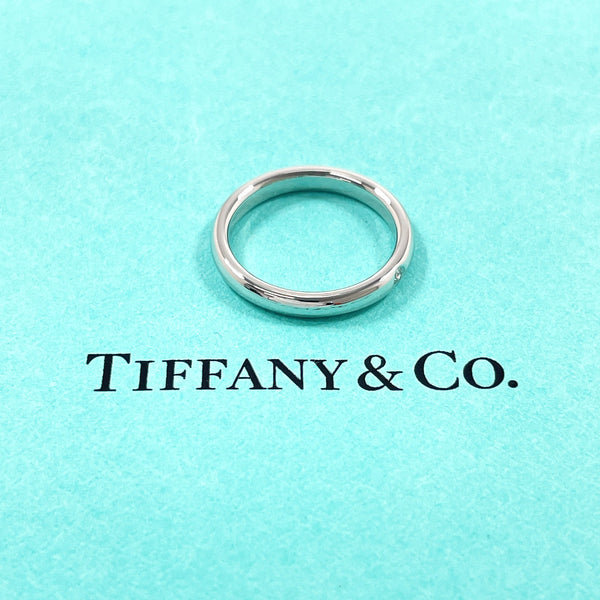 TIFFANY&Co. Ring Stacking band ring Elsa Peretti Pt950Platinum/diamond #US 5 1/4 Silver Women Second hand