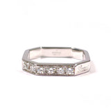 GUCCI Ring Octagonal K18 white gold/diamond #US 3 1/2 Silver Women Second hand