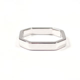 GUCCI Ring Octagonal K18 white gold/diamond #US 3 1/2 Silver Women Second hand