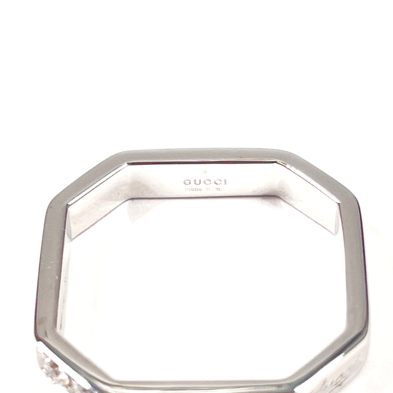 GUCCI Ring Octagonal K18 white gold/diamond #US 3 1/2 Silver Women Second hand