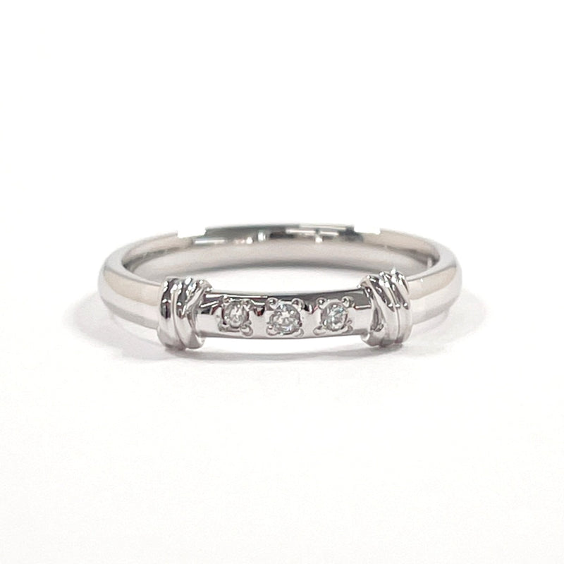Burberrys Ring Pt900Platinum/diamond #US 5 3/4 Silver Women Second hand