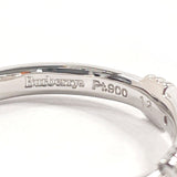 Burberrys Ring Pt900Platinum/diamond #US 5 3/4 Silver Women Second hand
