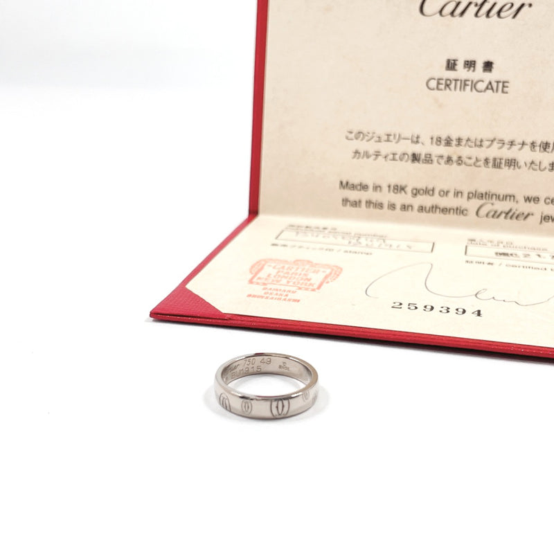 CARTIER Ring B4050949 happy Birthday K18 white gold #US 4 3/4 Silver BU1915 Women Second hand