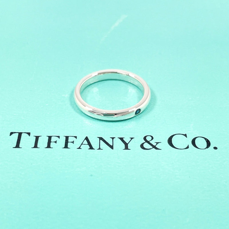 TIFFANY&Co. Ring Stacking band Elsa Peretti Silver925/sapphire #US 4 1/2 Silver Women Second hand