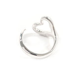 TIFFANY&Co. Ring Open heart Elsa Peretti Silver925 #US 6 3/4 Silver Women Second hand
