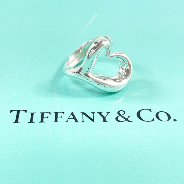 TIFFANY&Co. Ring Open heart Elsa Peretti Sterling Silver #US 4 1/2 Silver Women Second hand