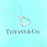 TIFFANY&Co. Necklace Open heart Elsa Peretti Silver925 Silver Women Second hand