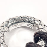 BOTTEGAVENETA Necklace Intrecciato Circle Silver925/leather Silver Silver unisex Second hand