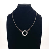 BOTTEGAVENETA Necklace Intrecciato Circle Silver925/leather Silver Silver unisex Second hand