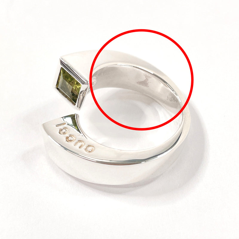 GUCCI Ring spiral Silver925/Peridot #US 6 1/4 Silver Women Second hand