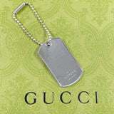 GUCCI key ring Dog tag Ball chain Silver925 Silver unisex Second hand