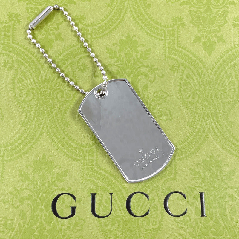 GUCCI key ring Dog tag Ball chain Silver925 Silver unisex Second hand