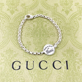 GUCCI bracelet Round plate Chain Silver925 Silver unisex Second hand